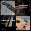 Salvori Exclusive Gradient 'Blue-Plated' Heavy-Duty Guitar Capo for Acoustic/Electric Guitar