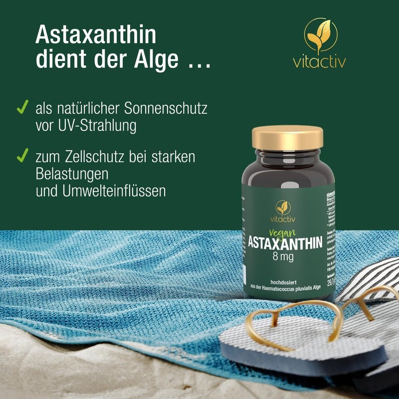 Vitactiv Astaxanthin 8 mg Capsules - 60 Caps (2 Months)