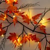 Nearly Natural 6ft Pre-Lit Autumn Maple Artificial Fall Garland with