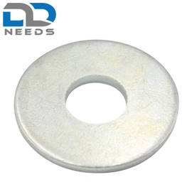 D2D Pack of 10 Large Washers Form A Size: M18 (Interior: 20 mm) DIN 9021 Galvanised Steel Washers Mudguard Washers