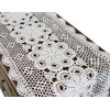gracebuy White 15x51 Inch Rectangle HANDMADE Cotton Crochet Lace Tablecloth