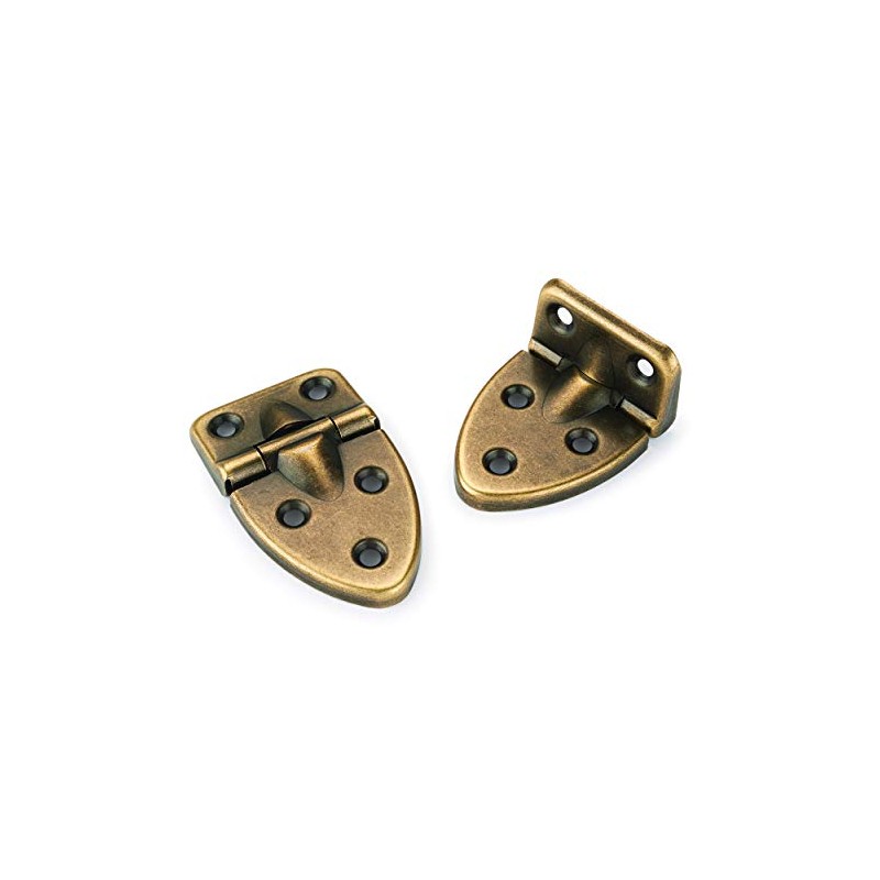 Highpoint 90 Degree Stop Hinge Antique Brass Plated 2-19/32" X