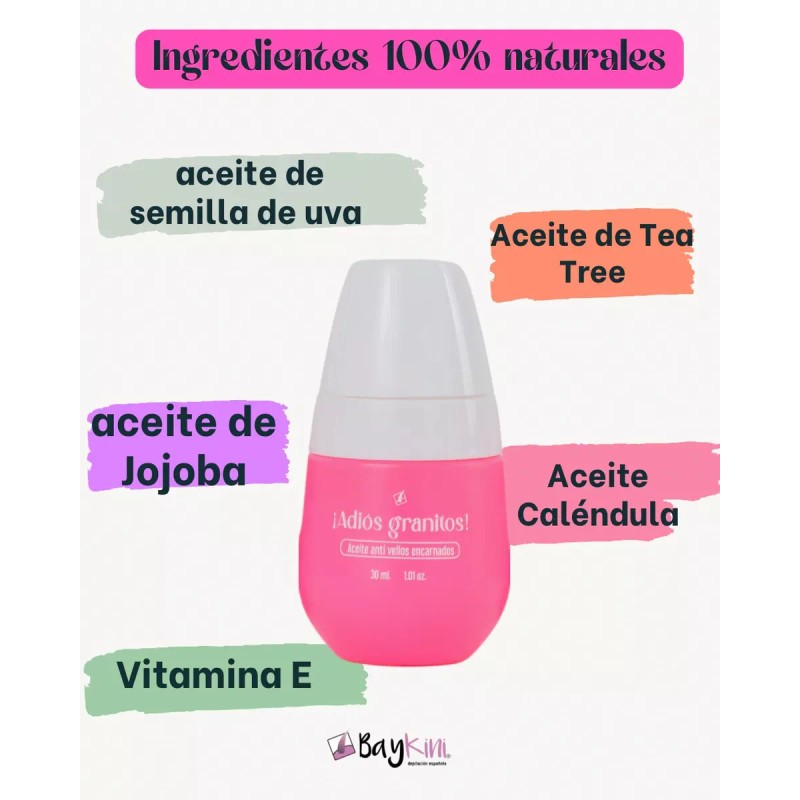 Baykini Aceite Anti Vellos Encarnados Baykini 100% Natural