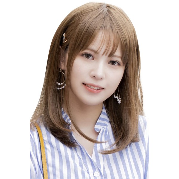 Wig, Torte Midi, Hand Planted, Made with Japanese Fiber, Fashionable