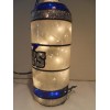 Dallas Cowboys inspired Wine Bottle Lamp Stained Glass look Lighted