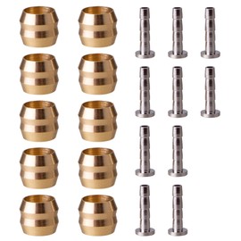 10 Pcs Olive and Barb Bh90 Insert,Hydraulic Brakes Hose Connecting Insertion Metal Replacement Accessories Kit Brake Connector Set,Replacements Accessory for Shimanos Magura Avid Sram Mountain Bike