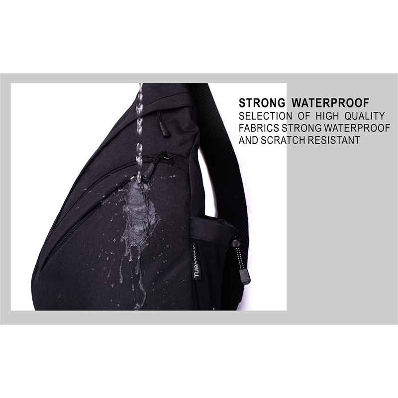TurnWay Water-Proof Sling Backpack/Crossbody Bag/Shoulder Bag for Travel, Hiking, Cycling,