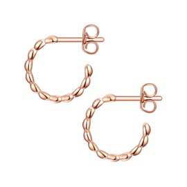 Glanzstücke München Women's Creole Earrings 925 Sterling Silver, Silver