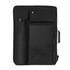 TreochtFUN Art Portfolio Case 18 X 24,Art Portfolio With Backpack & Tote Bag For Artwork,Medium Artist Case Size(Black)