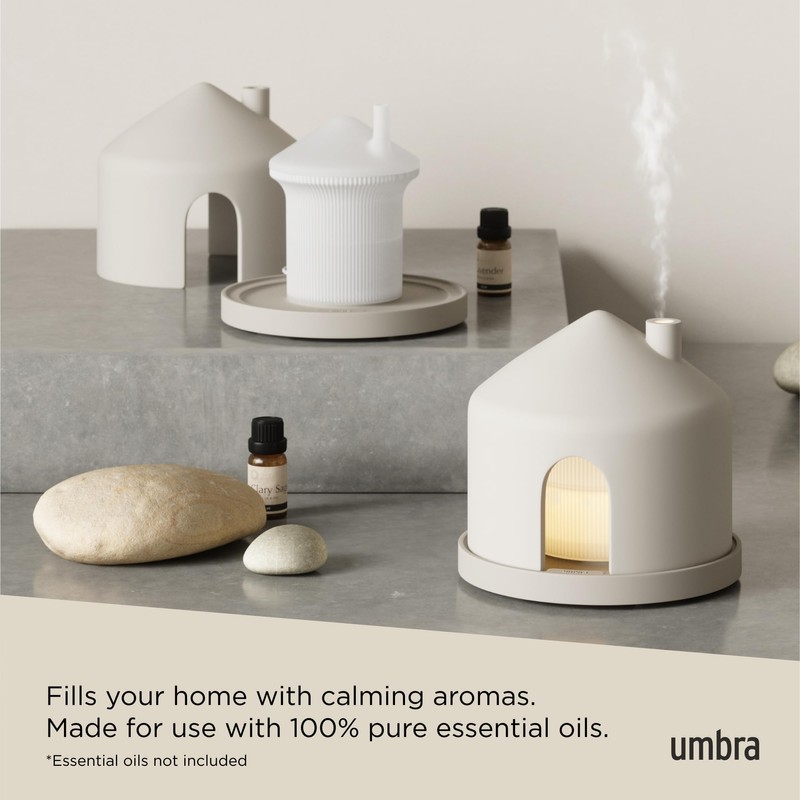Umbra Casita Diffuser in Sand – Aromatherapy Essential Oil Diffuser