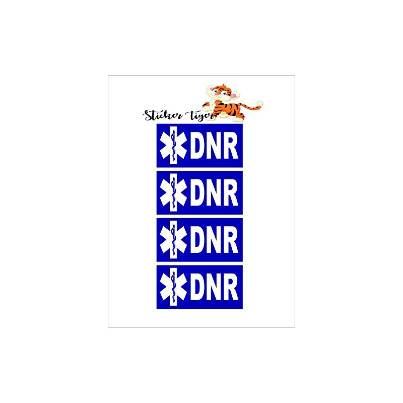 DNR - Do Not Resuscitate - Set of 4 Badge