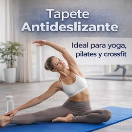 Tapete para Yoga Negro de 10 mm | Acolchonable y Antideslizante | Material Ecológico NBR | Ideal para Yoga, Pilates, Gimnasio y Ejercicio en Casa