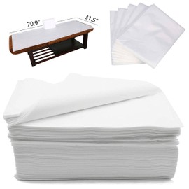 CAPRIER Disposable Bed Sheets 30PCS - Disposable Massage Table Sheets, Large Spa Bed Cover 31,5" x 71", Non Woven Fabric Oil-Waterproof, Ideal for Tattoo Lash Spa Bed, Fitted Sheet Replacement