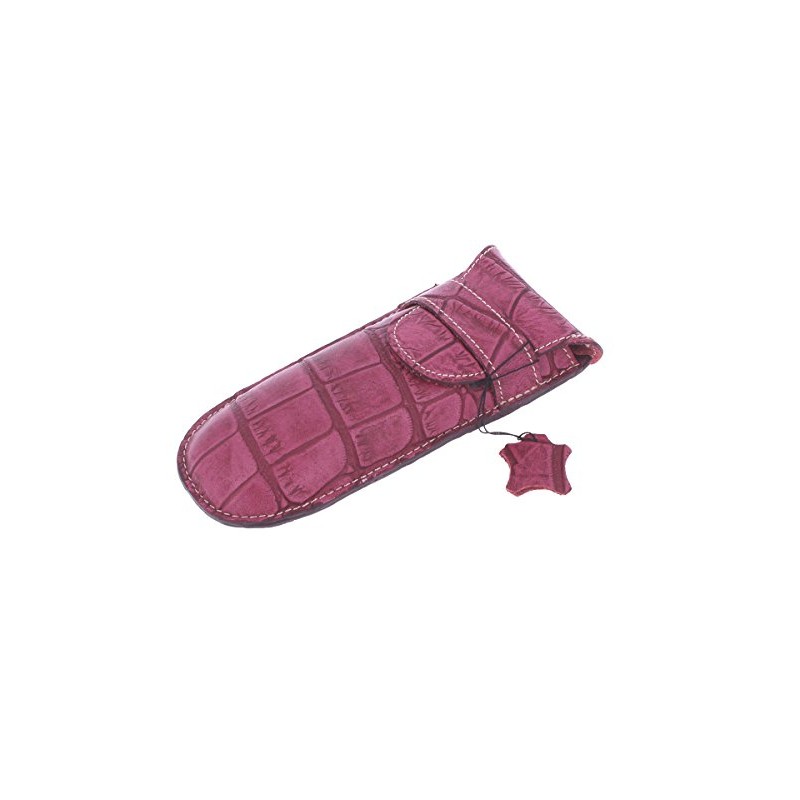 nasenfahrrad24 Lina Case with Slip-in Flap in Berry Genuine Leather