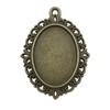20pcs 18x25mm Oval Bezel Pendant Base Trays Cabochon Settings Trays