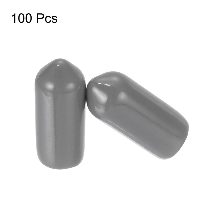 sourcing map 100pcs Rubber End Caps 6mm(1/4") ID Vinyl PVC