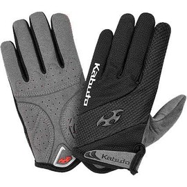 OGK KABUTO SPG-5J Bicycle Full Finger Gloves, Black/Black, Size: 3XS