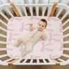 KICPOAY Fitted Crib Sheets Coquette Bows Cute Pink Stretchy Portable
