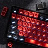 OHY XVX Black and Red Shine Through Keycaps for Mechanical