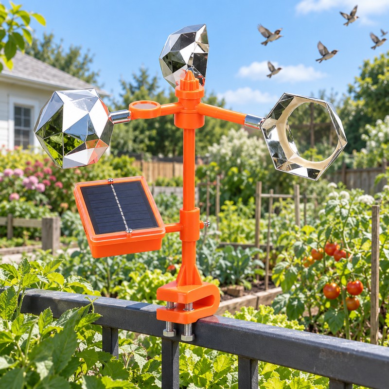 Solar Wind Powered Bird Repeller for Outdoor Use – 360°