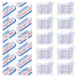 Lidisanita 400CC Oxygen Absorbers for Long Term Food Storage, 100 Count (10 Packs of 10) - Food Grade for Mylar Bags, Airtight Containers, Freeze Dryer & Dehydrator, White