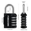Combination Lock, FOBOZONE 4 Digit Outdoor Waterproof Resettable Code Padlock,for