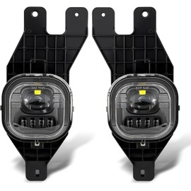 Shocklight LED Fog Lights Compatible with 1999-2004 Ford F250 F350 F450 F550 Super Duty, 2001 2002 2003 2004 Excursion, A Pair Front Bumper Driving Fog Lamps with Clear Lens