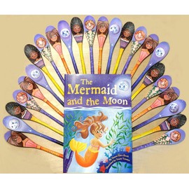 Kitchen Wooden Spoons Mixing Baking Serving Utensils Puppets 30cm - Set of 12 (30cm)