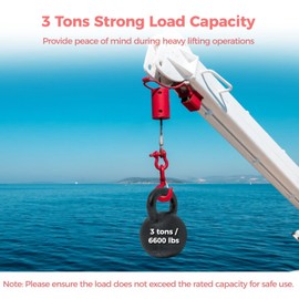 3 Ton Swivel Lifting Hook 3/4" Trade, Heavy Duty Rigging Swivel Hook with Safety Latch, G80 Crane Round Rotating Hook Hoist Swivel Eye Sling Hook, 6610 lbs Working Load Limit