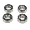 4PCs Front and Rear Wheel Bearing, 6202?RS Chrome Steel Bearing