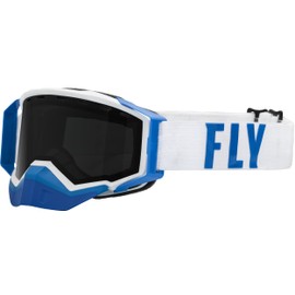 Fly Racing 2023 Zone Pro Snow Goggle (White/Black W/Polarized Smoke Lens, Adult)