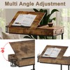 ChooChoo End Table Adjustable Height, Mobile Laptop C Shaped Rolling