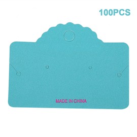100pcs Blue DIY Jewelry Earring Ear Studs Hanging Display Hang Packagin Cards