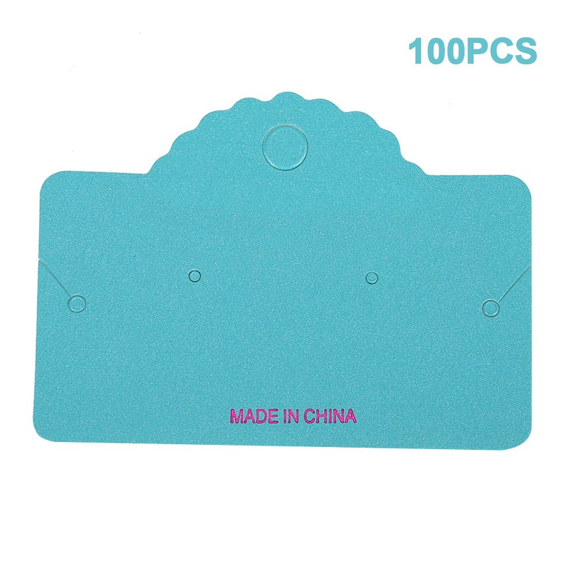 100pcs Blue DIY Jewelry Earring Ear Studs Hanging Display Hang
