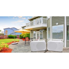 Universal (2) Rockville HP65S-8 6.5" Outdoor Patio Backyard Speakers w/Waterproof Covers