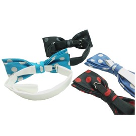 [Made in Japan] Large Dots Polka Dot Stripe Bow Tie, [Wedding Wedding after-party party Recital Harajuku Series Costume Large Order OK] -