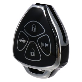 Black Key Fob Cover,Key Fob Cover Case Protector Holder ,TPU Key Fob Shell Fit for Toyota,for Corolla 2009-2010