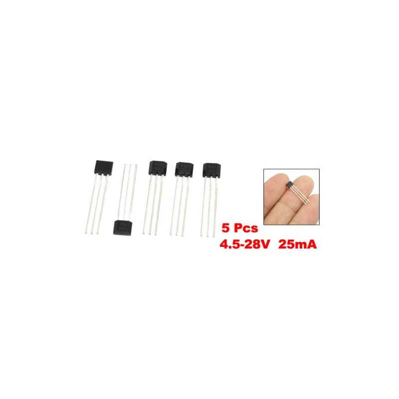 uxcell 5 Pcs OH44E A3144E 44E Hall Effect IC Sensor