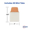 Avery Mini Ultra Tabs, 1" x 1.5", 2-Side Writable, Assorted