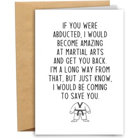 RYYike Funny Birthday Card for Boyfriend Girlfriend, Hilarious Anniversary Card for Couple Him Her, Would Be Coming To Save You