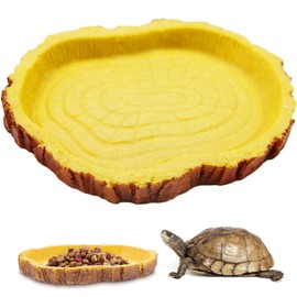 PAVIKE Reptile Bait Food Bowl Reptile Water Tray Reptile Feeding Dish Breeding Case Accessory Turtle Gecko Lizard Spider Scorpion Amphibian Feeding Dish Water Dish Clean Stubble Easy to Use Stump