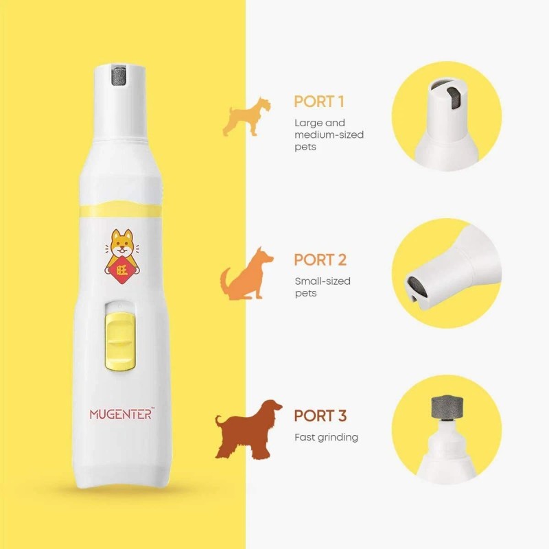 Mugenter Low Noise Dog Nail Grinder & Cordless Hair Trimmer