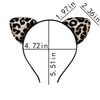Leopard Print Ears Headband for Girls Cheetah Ears Headbands for