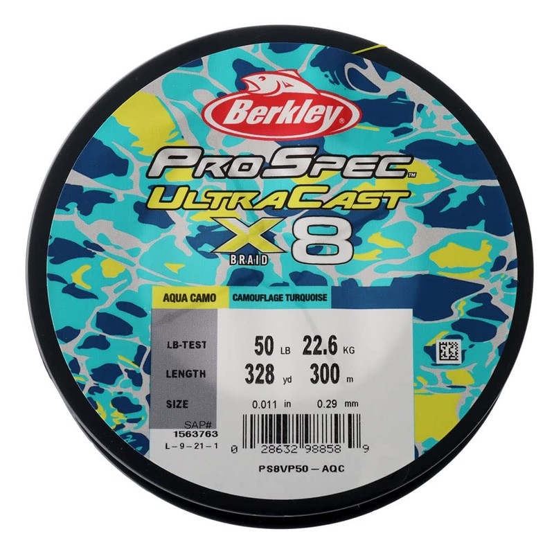 Berkley ProSpec X8 UltraCast Braid Aqua Camo 300m 50lb