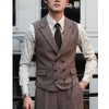 Zeattall - Chaleco de lana para hombre, diseño de espiga,