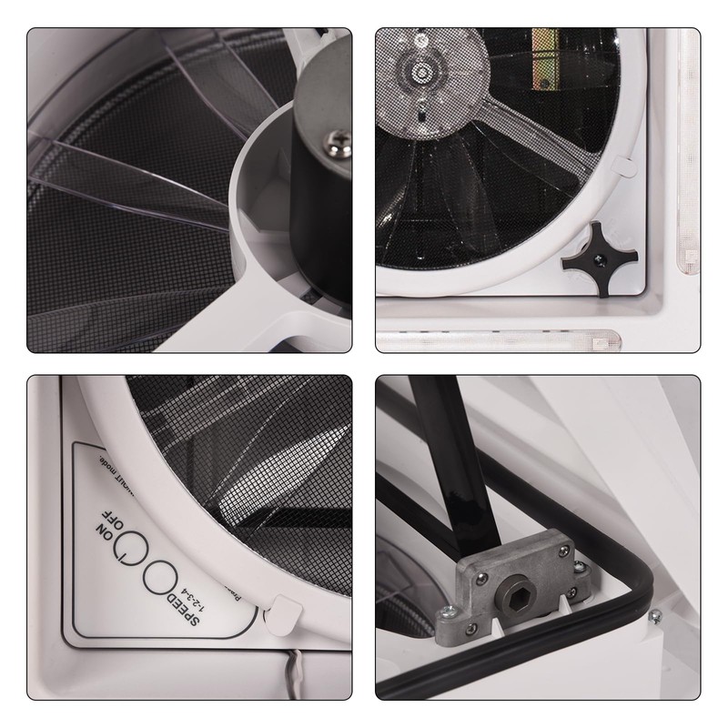 Doppy 14" RV Roof Vent Fan, 12V Vent Fan With