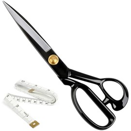 Tijeras de tela profesionales nircsom de 25,4 cm, acero de alto carbono, negro, estilo clásico, para sastrería, hogar y oficina