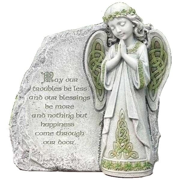 Roman Joseph Studio Irish Angel Praying Outdoor Garden Stone Decoration 64378 New