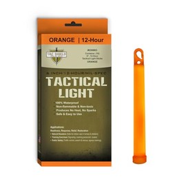 Tac Shield Tactical 12 Hour Light Stick (10-Pack), Orange, 6" (03086O)