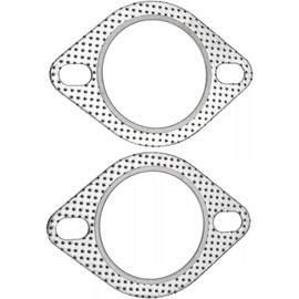 2-Bolt 2-Inch Exhaust Gasket Durable Flange Seal Ring, Stainless Steel, 50.8mm,Automotive Replacement Parts-2PCS
